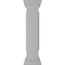 Ekena Millwork 8"W x 40"H Straight Newel Post with Panel, Peaked Capital & Base Trim (Installation kit included) NWL08X40SPP0B0 - alternate 1